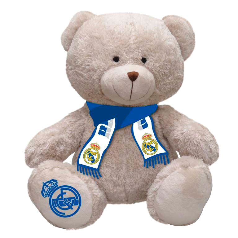 real madrid teddy bear with scarf plush toy 35cm