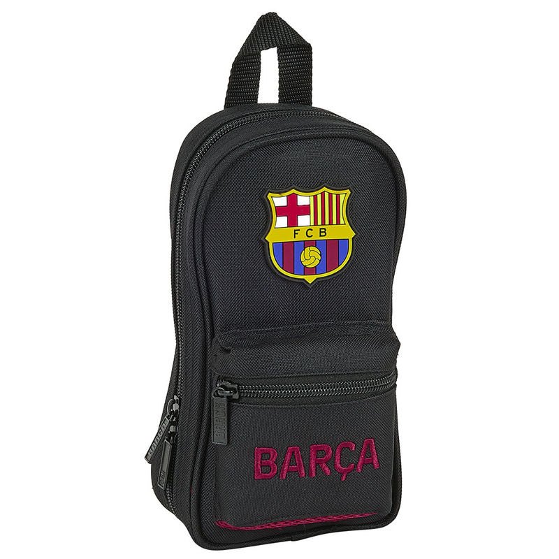 fc barcelona layers mini backpack with 4 complete pencil cases