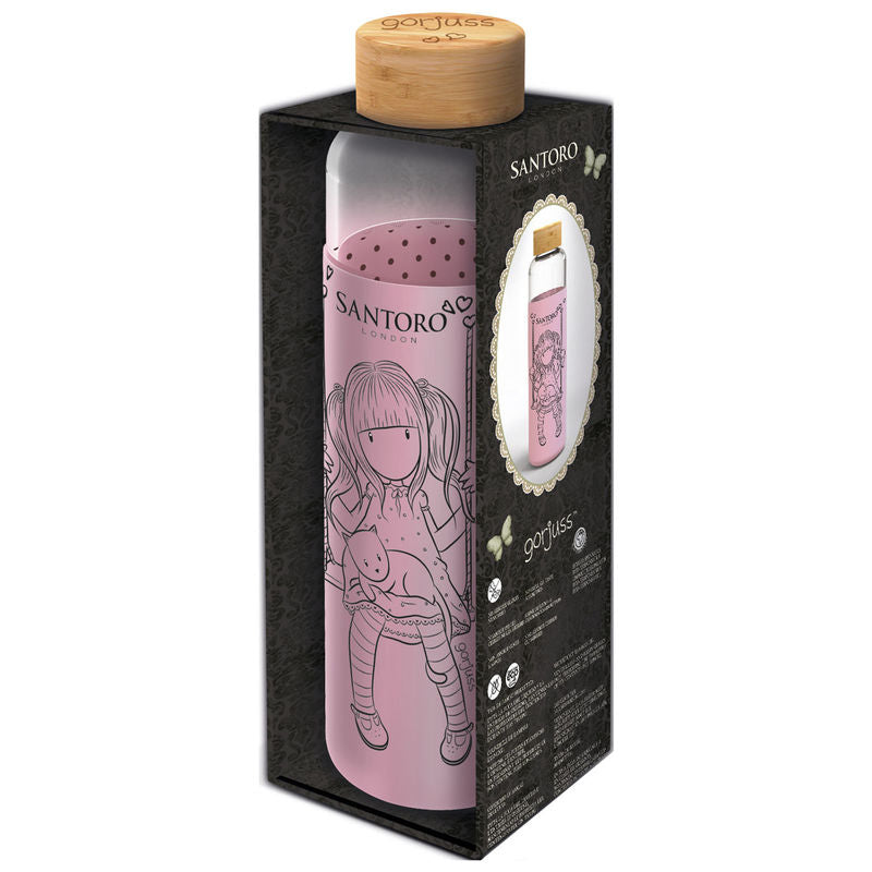 gorjuss glass bottle with silicone sleeve 585ml