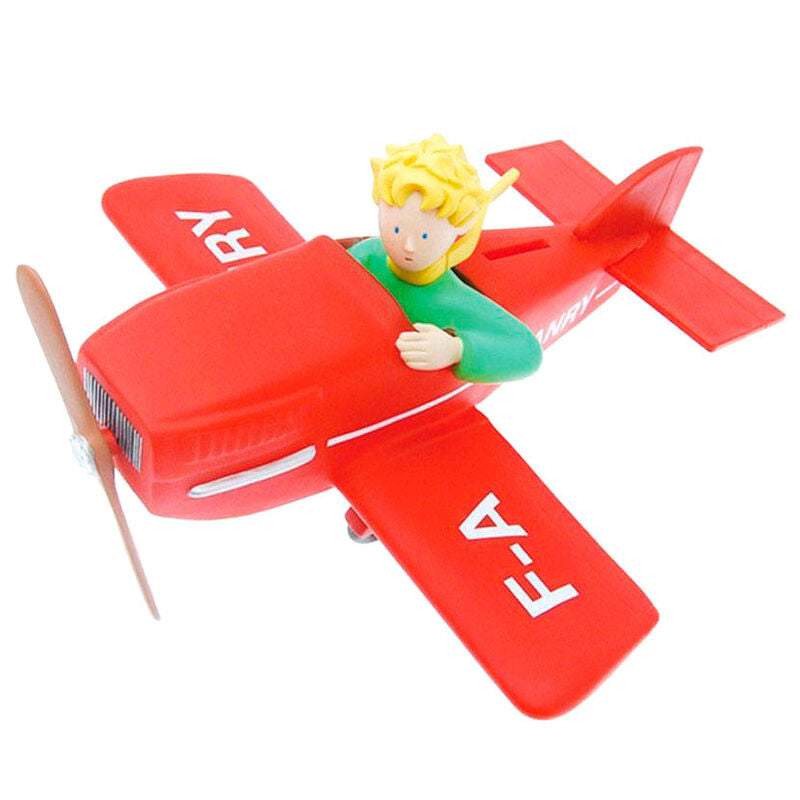 little prince airplane piggy bank figurine