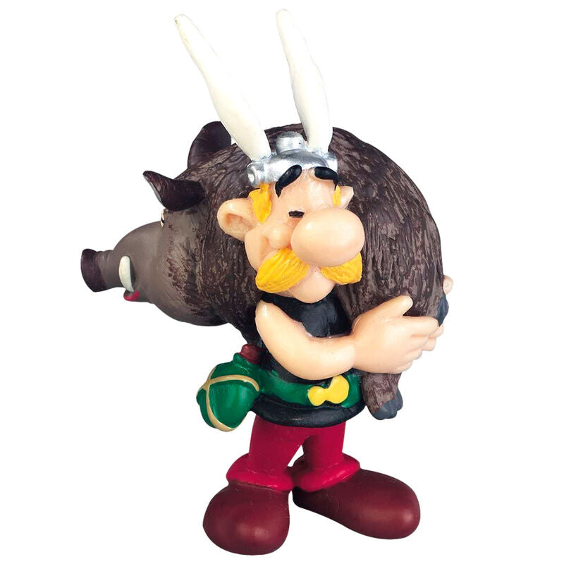 asterix figure with boar asterix the gaul 6cm