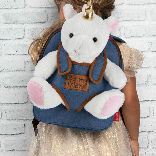 Backpack + Unicorn Tiara Plush Toy 26cm
