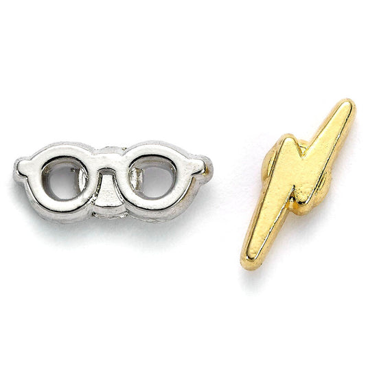 lightening bolt and glasses harry potter earrings