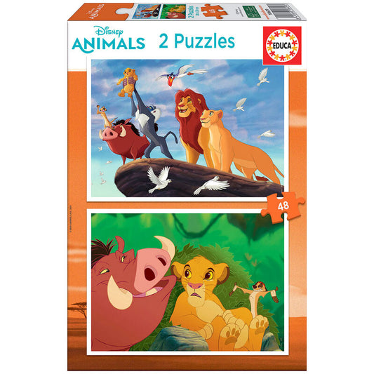 puzzle the lion king disney 2x48pcs
