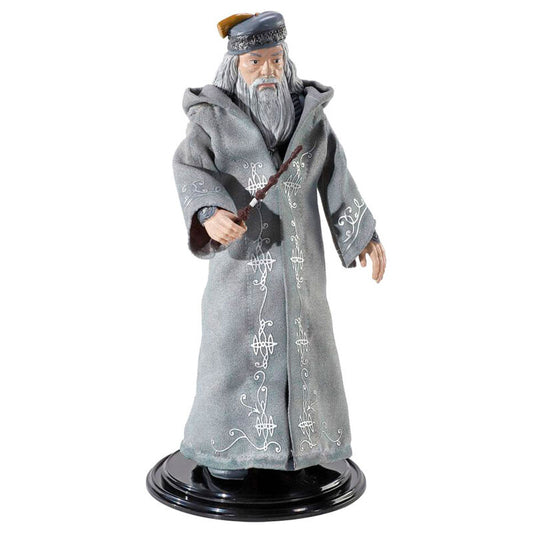 Biegsame Figur von Dumbledore mit Harry Potter Zauberstab 19 cm