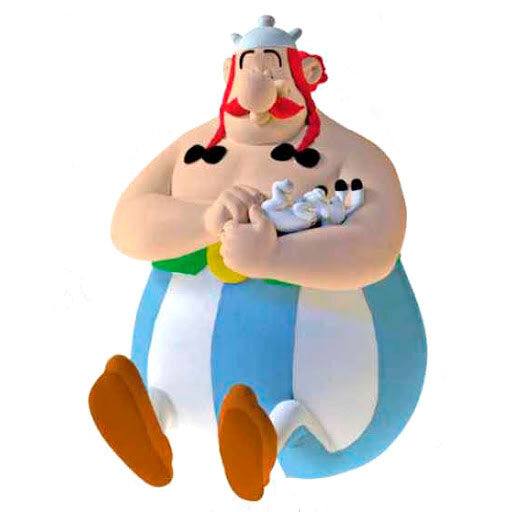 Obelix Sitting Asterix the Gaul Piggy Bank Figure 17cm