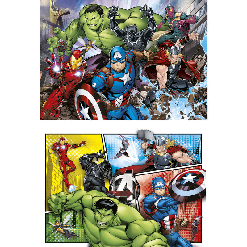 puzzle avengers avengers marvel 2x60pcs