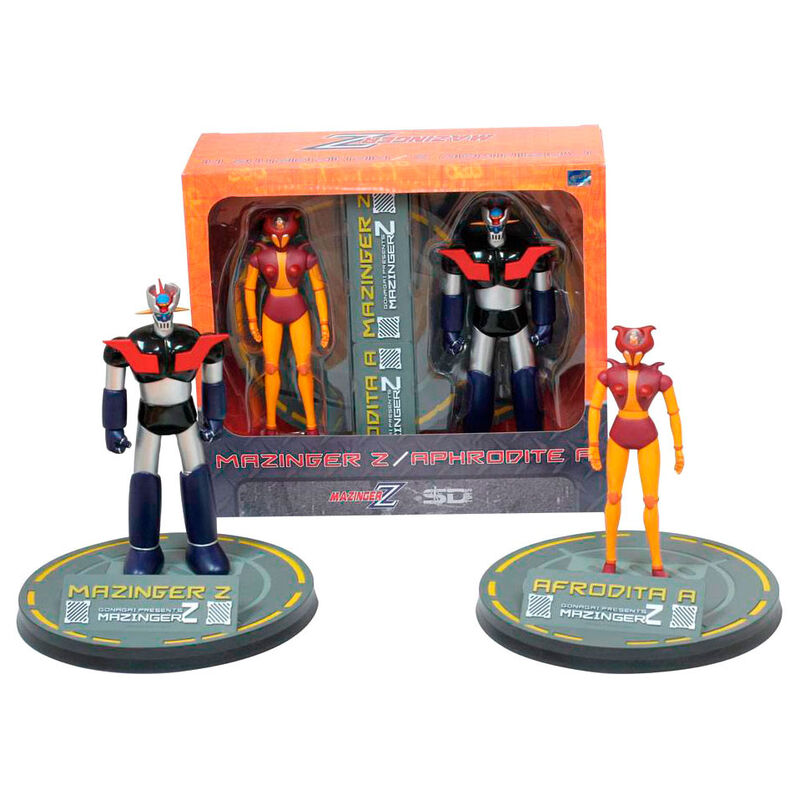 blister pack of 2 figures: mazinger z and aphrodite mazinger 2 15 18cm