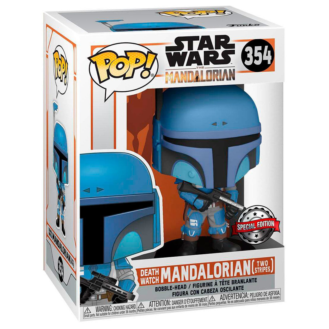 POP Figure Star Wars Mandalorian Death Watch Mandalorian Two Stripes Exclusive