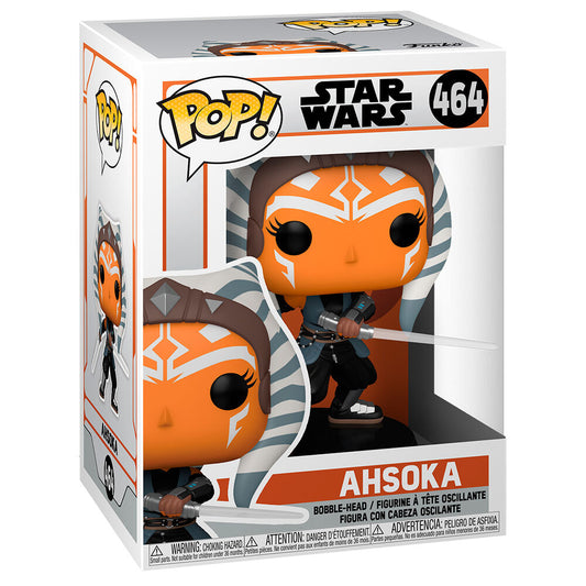 pop figure star wars mandalorian ahsoka with sabers