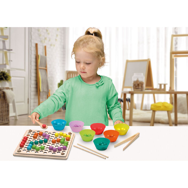 Montessori Beads and Clips Game