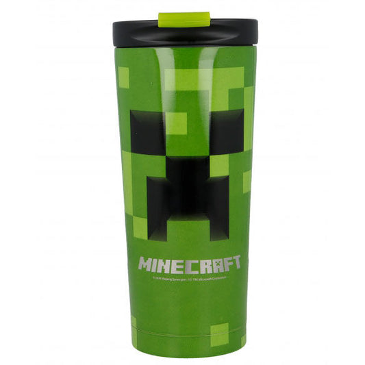 Caneca térmica Minecraft em aço inoxidável 425ml