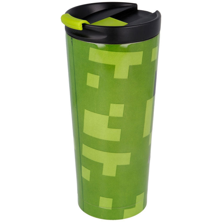 Caneca térmica Minecraft em aço inoxidável 425ml