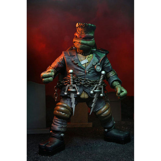 Action figure definitiva di Raffaello nei panni del mostro di Frankenstein delle Tartarughe Ninja 18 cm