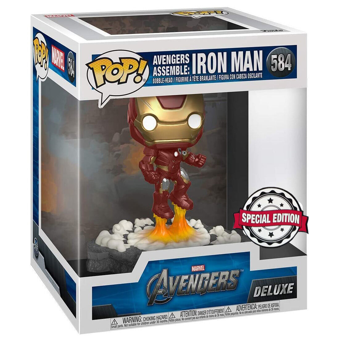 Figura POP exclusiva de Iron Man de Marvel Avengers Assemble