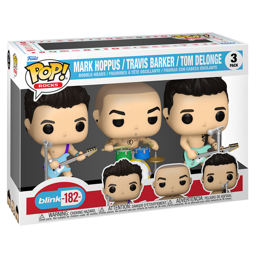 blister of 3 pop rocks blink 182 figures