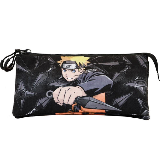 uzumaki naruto shippuden triple pencil case