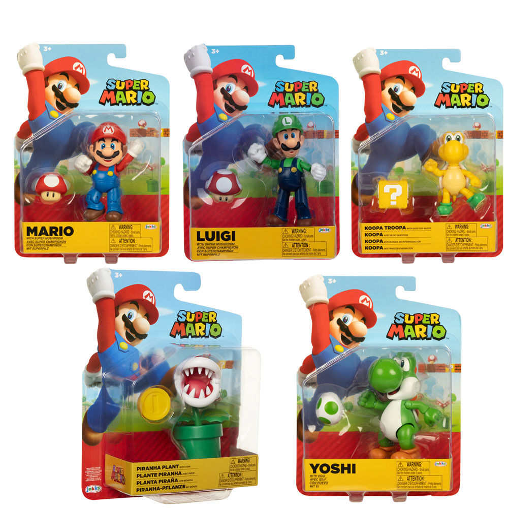 super mario bros figure 10cm assorted