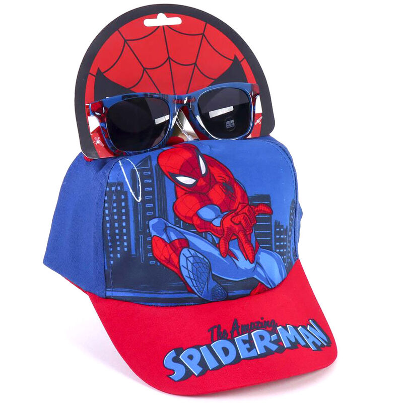 Marvel Spiderman sun glasses cap set