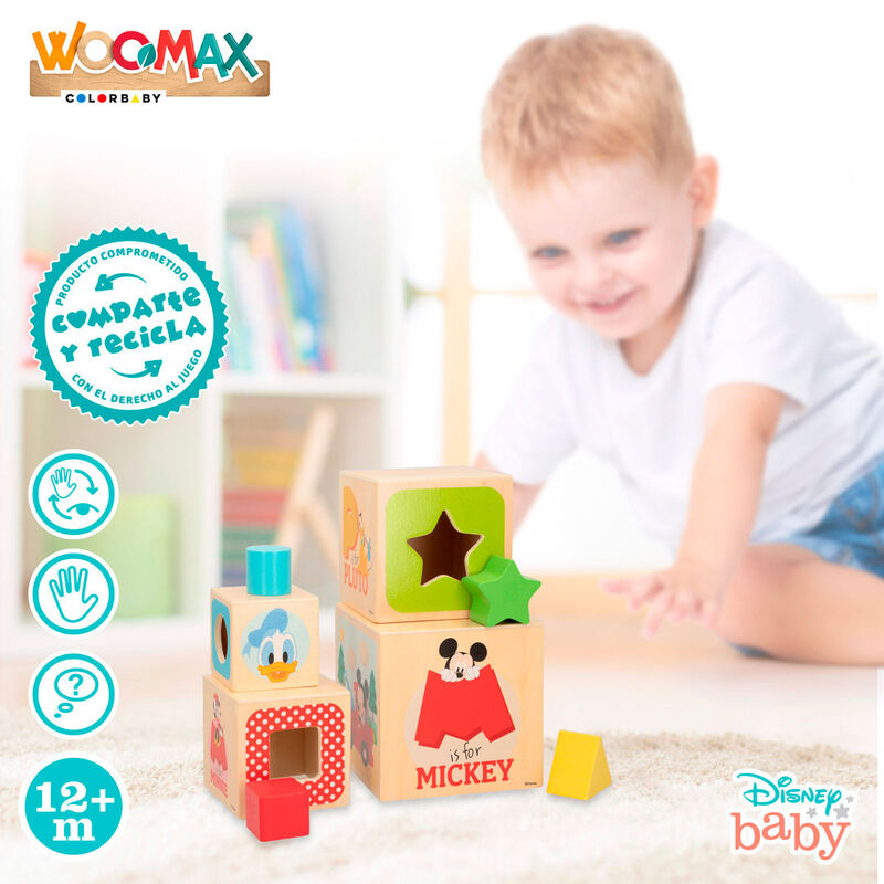 Disney wooden cube tower