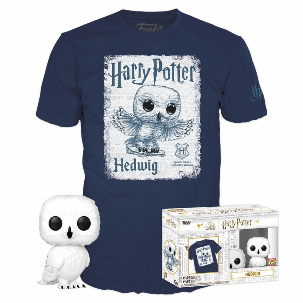 Figura POP de Hedwig de Harry Potter y set de camiseta