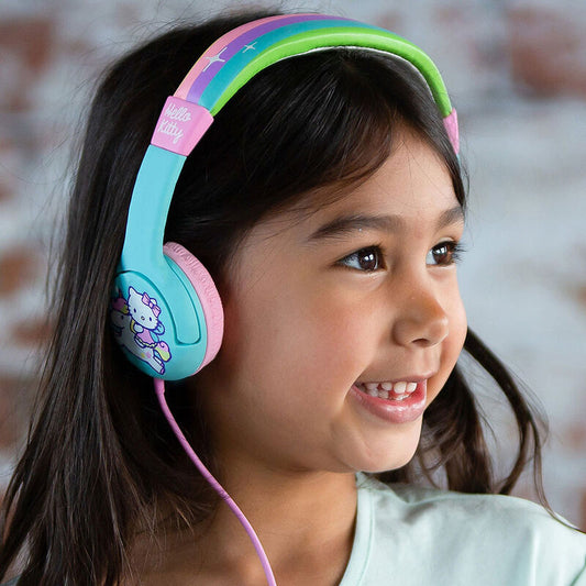 Auriculares infantiles de unicornio y Hello Kitty