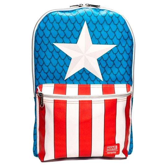 Mochila + pin Capitán América Marvel Loungefly 45cm