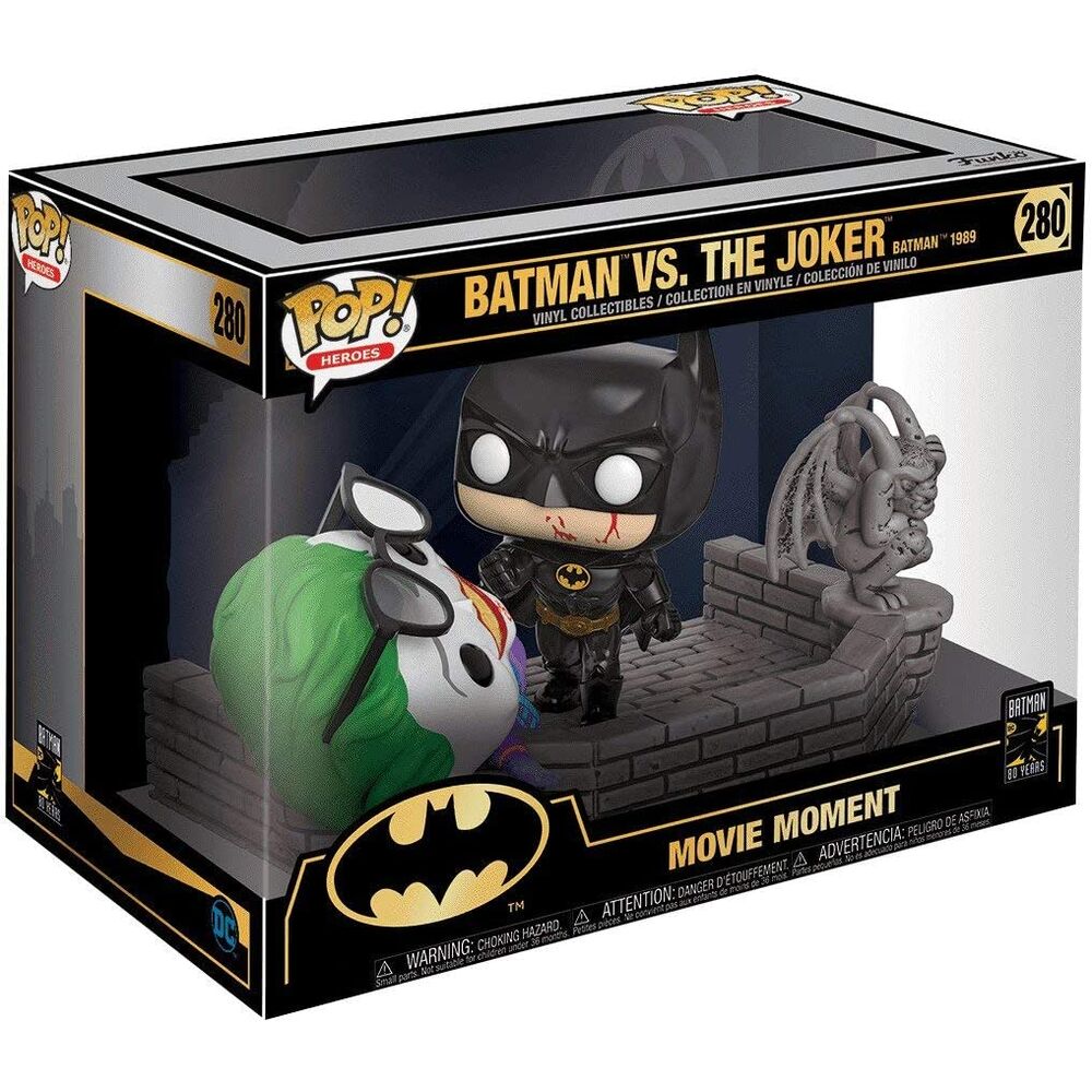 Statuetta POP DC Comics Batman 80° anniversario Batman e Joker 1989
