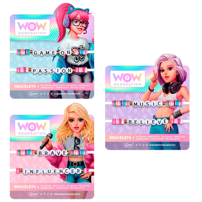wow generation message bracelet (assorted)