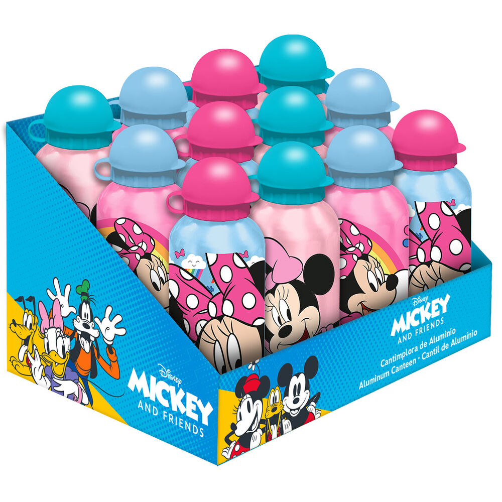 Assorted aluminum water bottle Minnie Disney 500ml