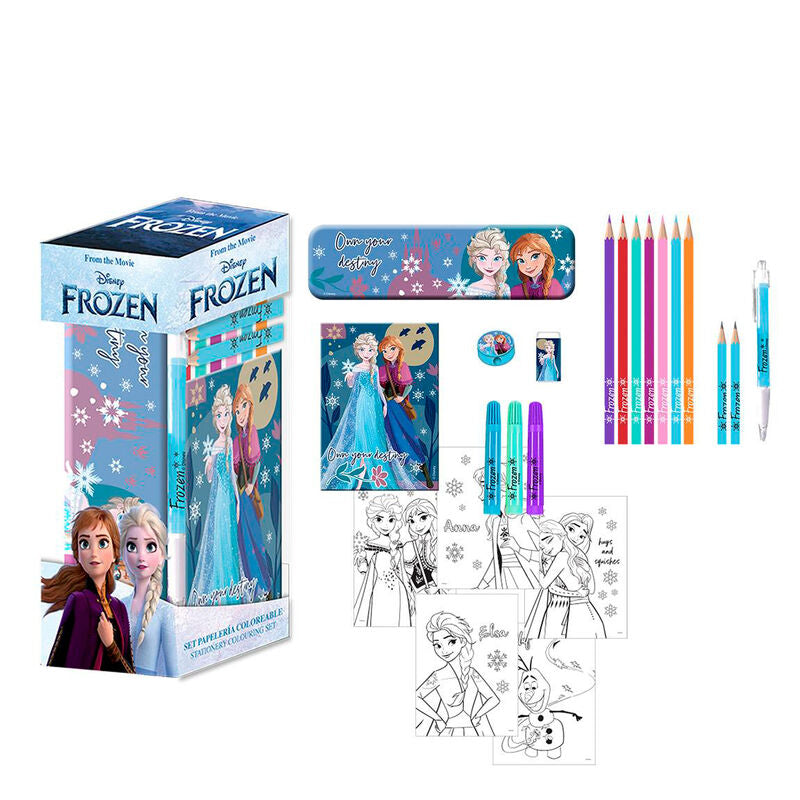 disney frozen colorable stationery set