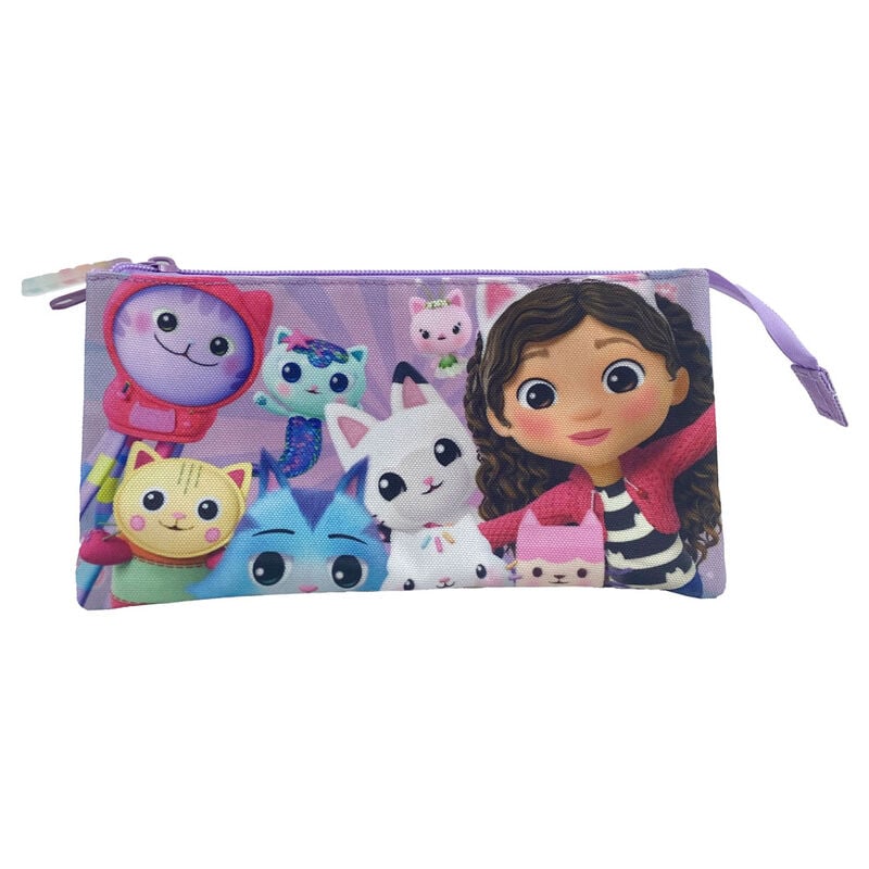 Gabby's Dollhouse Triple Pencil Case