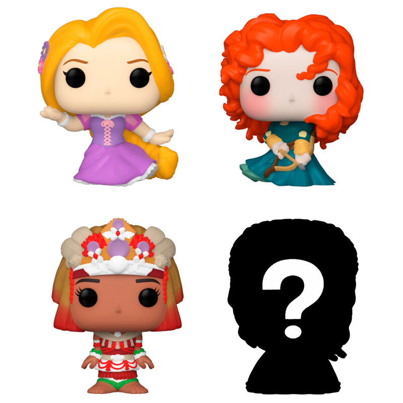 Blister pack of 4 Bitty POP Disney Princess Rapunzel figures