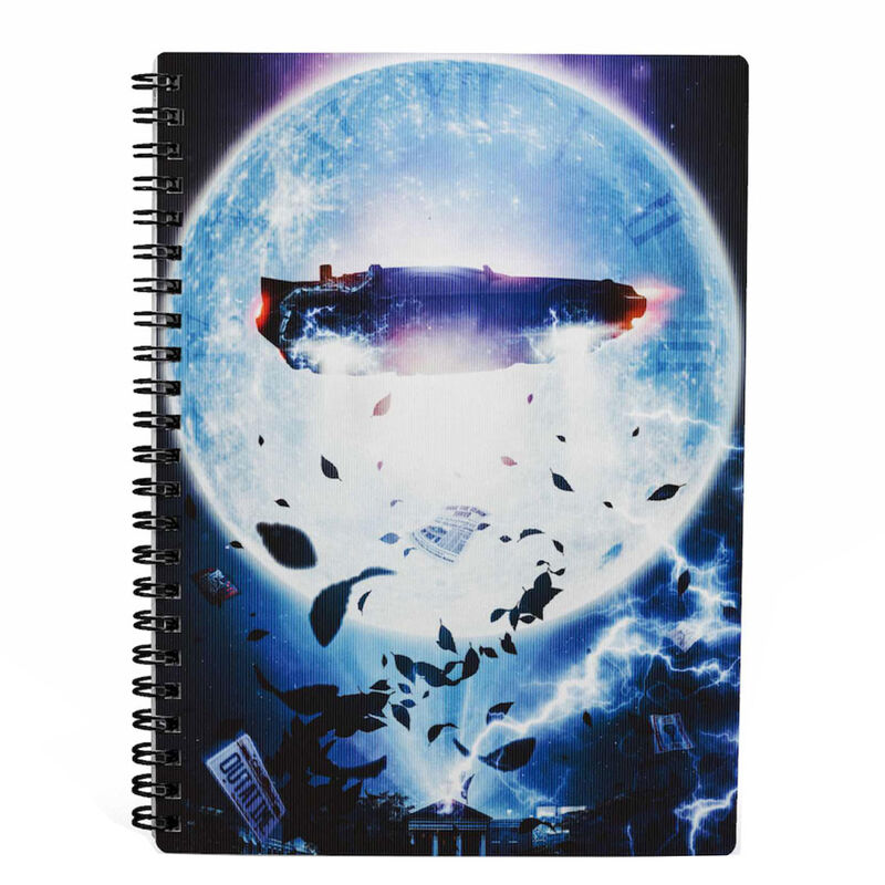 bttf delorean back to the future 3d notebook