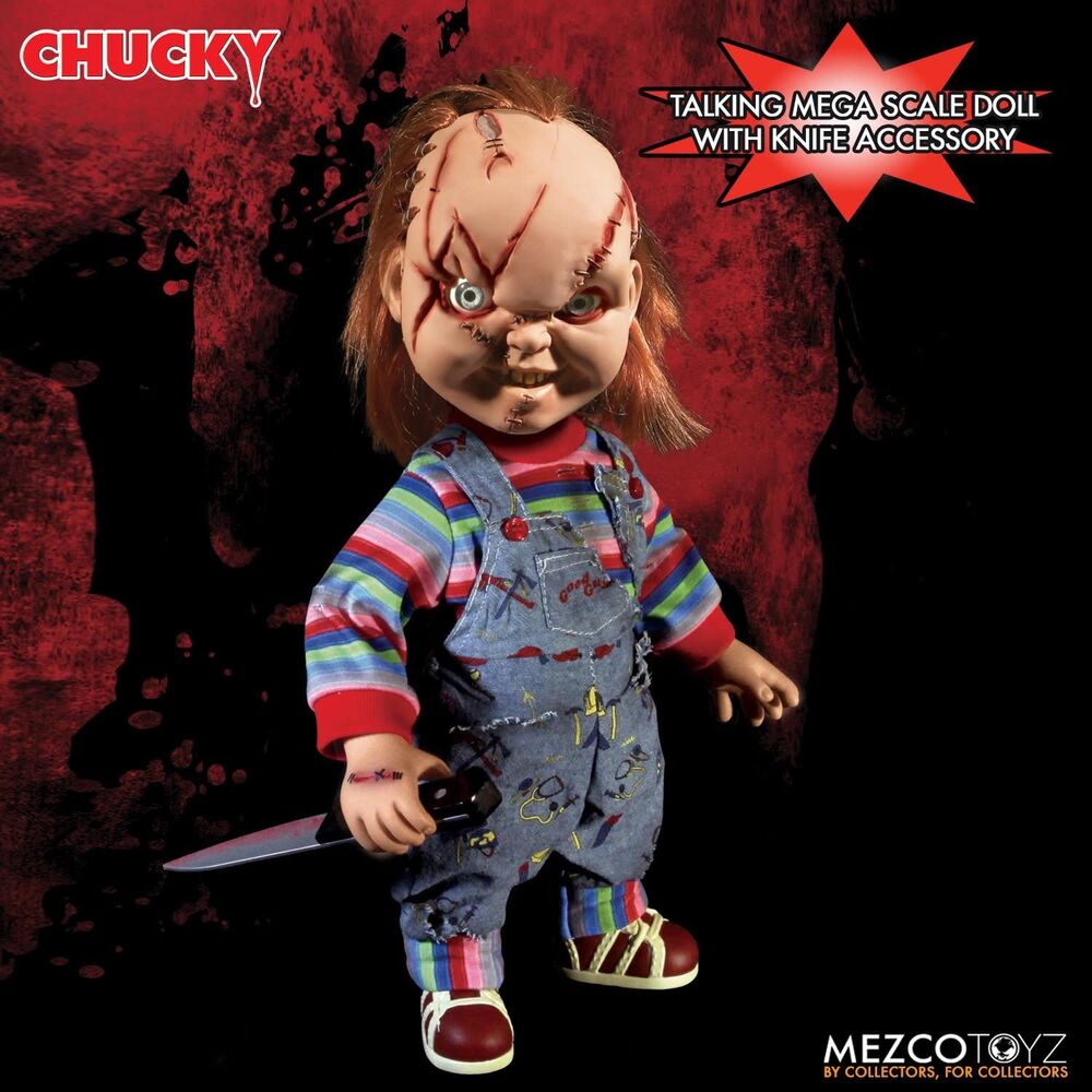 Action figure parlante di Chucky la bambola assassina 38 cm