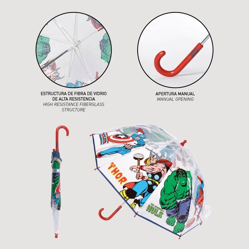 Avengers Marvel Bubble Manual Umbrella 45cm