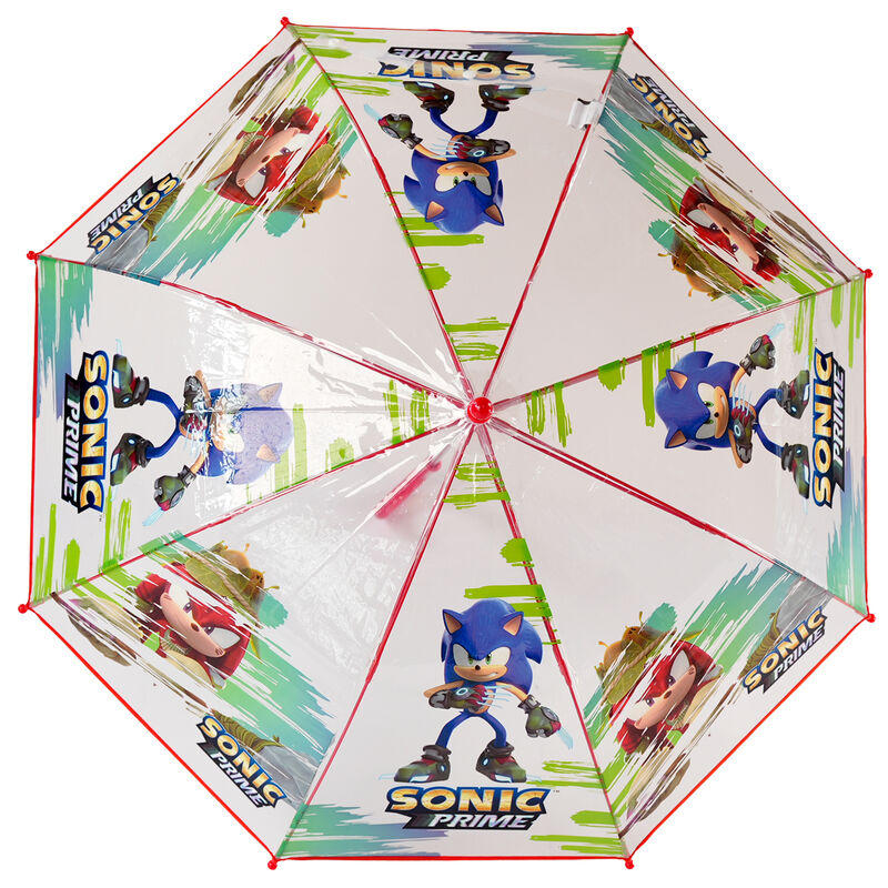 Guarda chuva manual transparente do Sonic the Hedgehog 48 cm