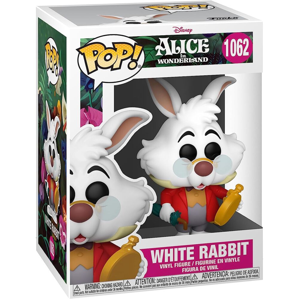 disney pop figure alice in wonderland white rabbit with watch