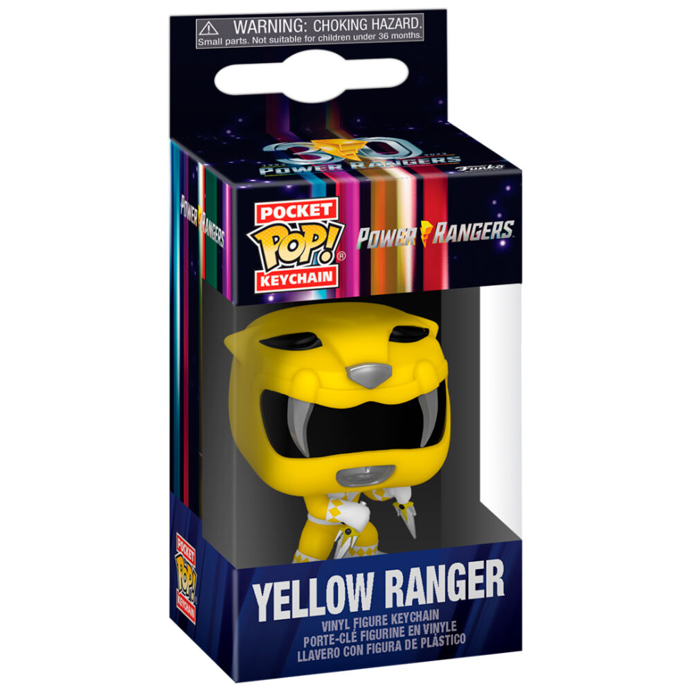 pocket pop power rangers 30th anniversary yellow ranger keychain