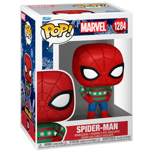 marvel holiday spiderman pop figure