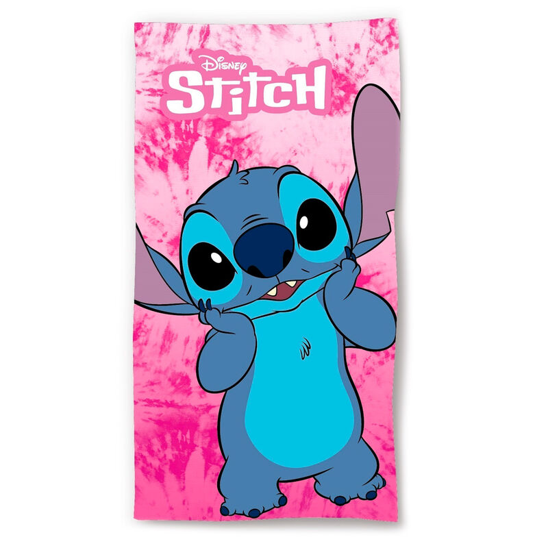 pink stitch disney microfiber towel