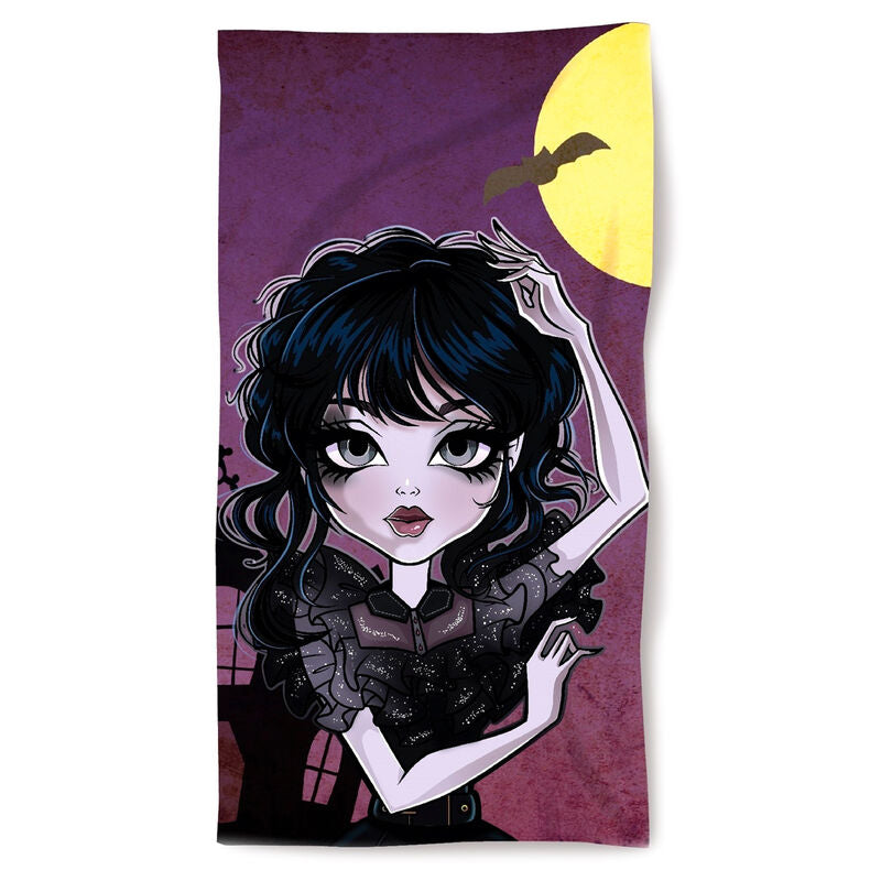 gothic girl's microfiber towel