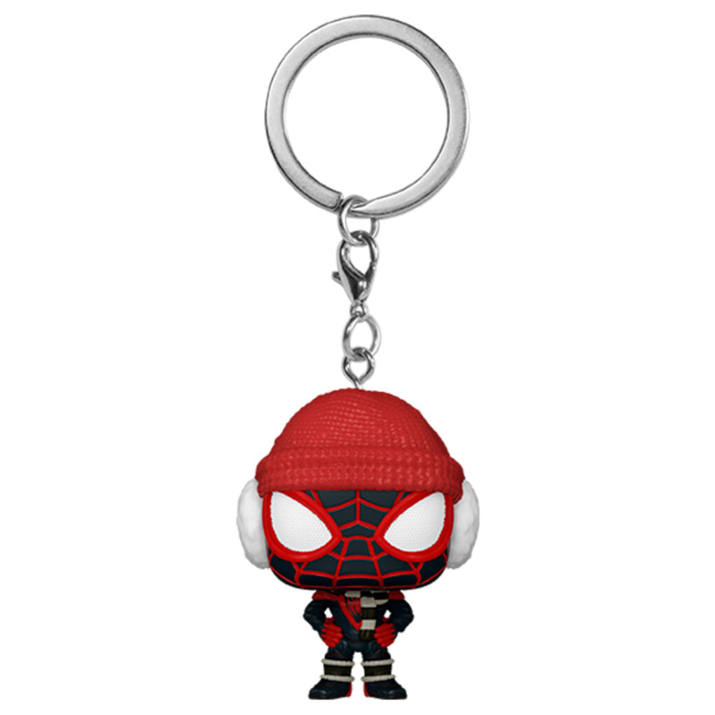 pocket pop keychain marvel spiderman miles morales winter miles