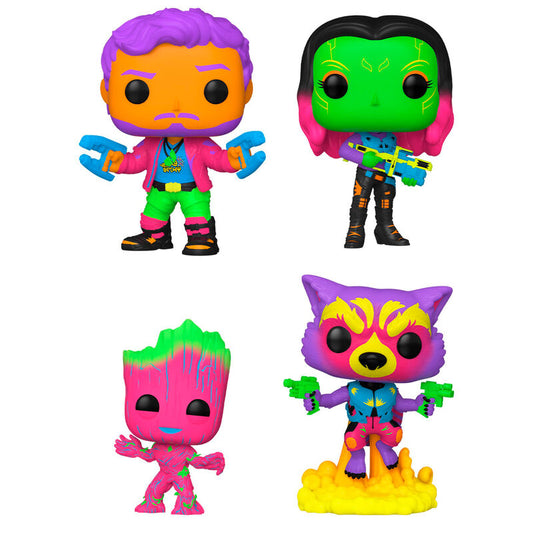 Blisterpackung mit 4 POP Marvel Guardians of the Galaxy 2 exklusiven Figuren