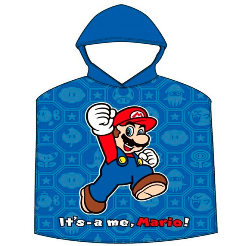 super mario bros cotton poncho towel