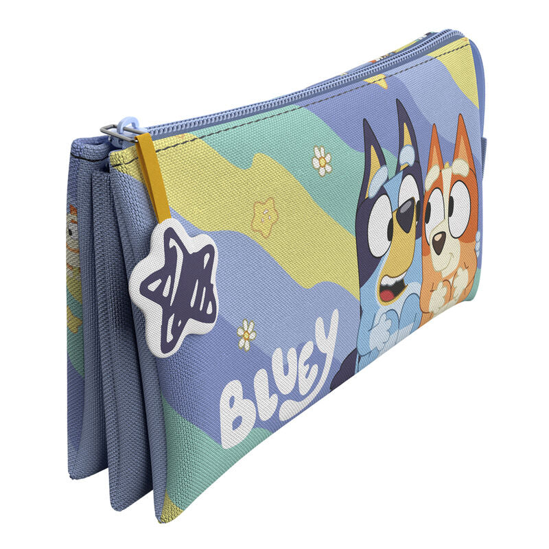Light Waves Bluey triple pencil case