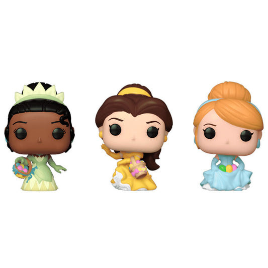 Blister pack of 3 Carrot Pocket POP Disney Princesses Cinderella Tiana Belle Easter figures