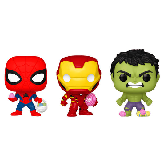 Blister 3 figurki Carrot Pocket POP Marvel Spiderman Hulk Iron Man Wielkanoc
