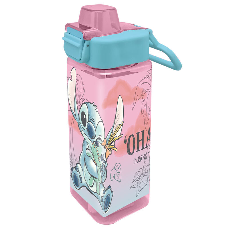 disney stitch square water bottle 500ml