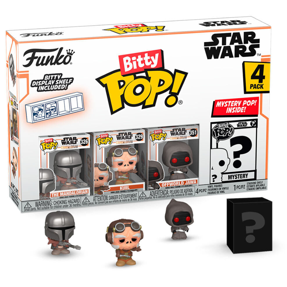 blister 4 figures bitty pop star wars mandalorian mandalorian
